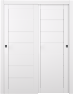 ALDA SNOW WHITE BYPASS BELLDINNI MODERN INTERIOR DOOR - 1
