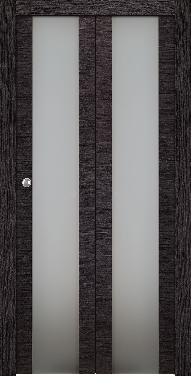 AVANTI 202 VETRO BLACK APRICOT BI-FOLD BELLDINNI MODERN INTERIOR DOOR - 2