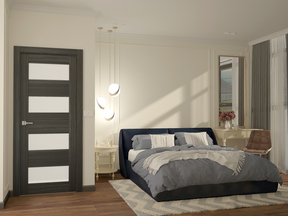 DELLA VETRO GRAY OAK SWING BELLDINNI MODERN INTERIOR DOOR - 2