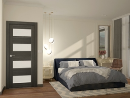 DELLA VETRO GRAY OAK SWING BELLDINNI MODERN INTERIOR DOOR - 2