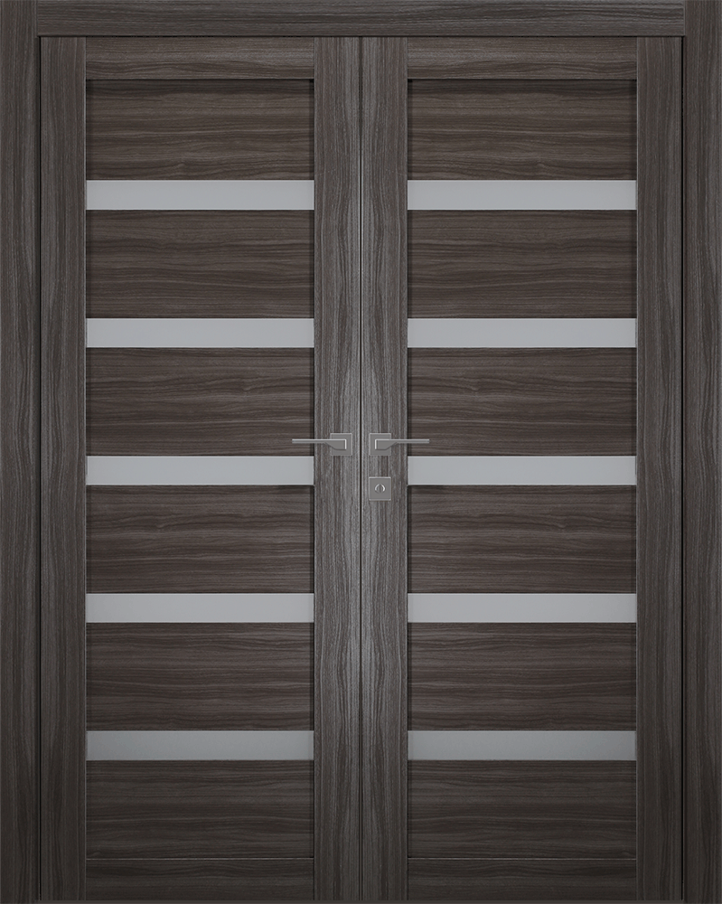 LEORA VETRO GRAY OAK DOUBLE BELLDINNI MODERN INTERIOR DOOR - 1