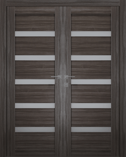LEORA VETRO GRAY OAK DOUBLE BELLDINNI MODERN INTERIOR DOOR - 1