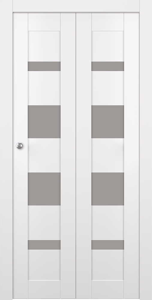 MIRELLA VETRO SNOW WHITE BI-FOLD BELLDINNI MODERN INTERIOR DOOR - 4