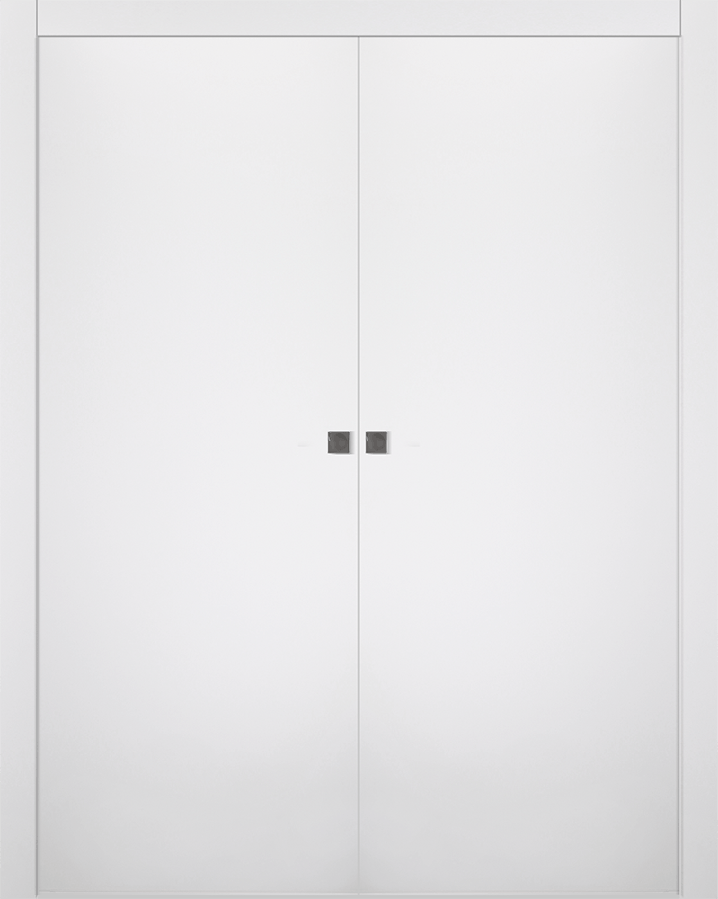 OPTIMA SNOW WHITE DOUBLE POCKET BELLDINNI MODERN INTERIOR DOOR - 1