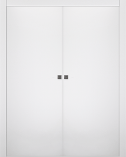 OPTIMA SNOW WHITE DOUBLE POCKET BELLDINNI MODERN INTERIOR DOOR - 1