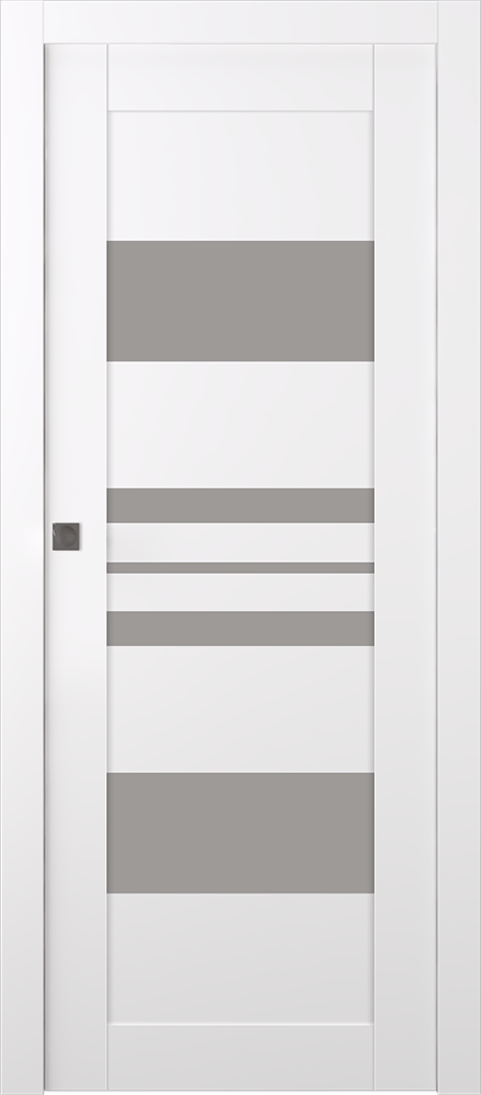 ROMI VETRO SNOW WHITE POCKET BELLDINNI MODERN INTERIOR DOOR - 1