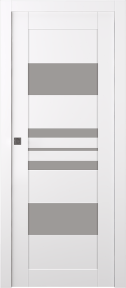ROMI VETRO SNOW WHITE POCKET BELLDINNI MODERN INTERIOR DOOR - 1