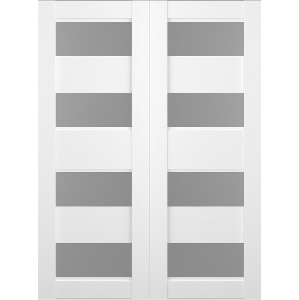 DELLA VETRO BIANCO NOBLE BYPASS BELLDINNI MODERN INTERIOR DOOR - 2