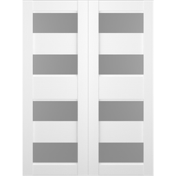 DELLA VETRO BIANCO NOBLE BYPASS BELLDINNI MODERN INTERIOR DOOR - 2