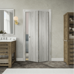 AVON 01 RIBEIRA ASH BI-FOLD BELLDINNI MODERN INTERIOR DOOR - 1