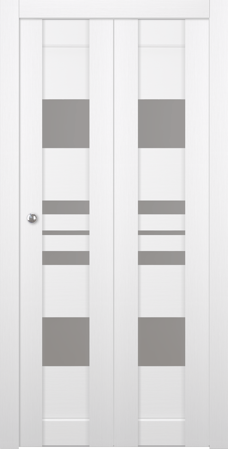 ROMI VETRO BIANCO NOBLE BI-FOLD BELLDINNI MODERN INTERIOR DOOR - 2