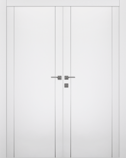 OPTIMA 2U SNOW WHITE DOUBLE POCKET DOORS BELLDINNI MODERN INTERIOR DOOR - 1
