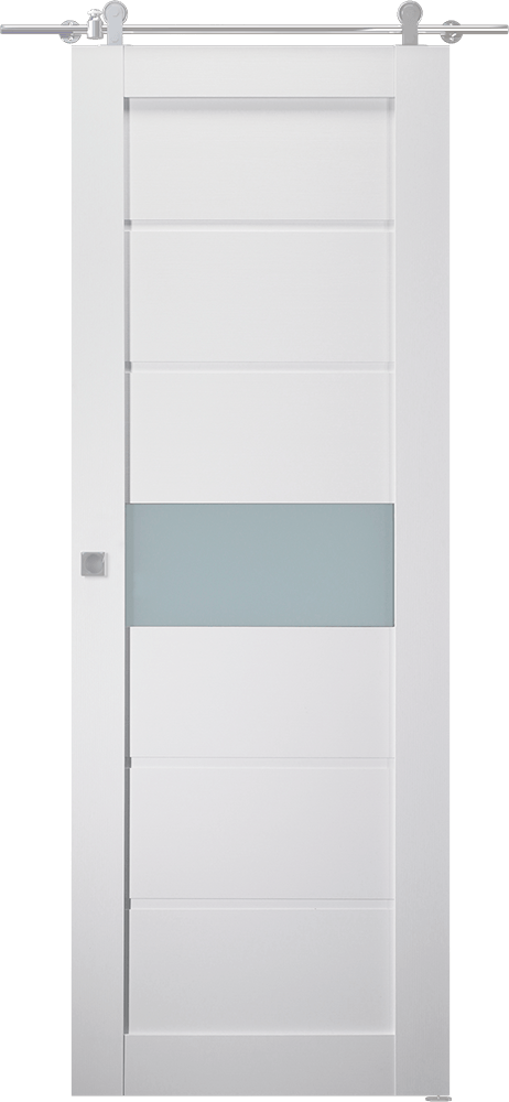 EDNA VETRO BIANCO NOBLE BARN BELLDINNI MODERN INTERIOR DOOR - 5