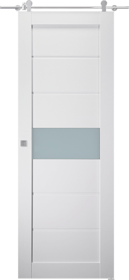 EDNA VETRO BIANCO NOBLE BARN BELLDINNI MODERN INTERIOR DOOR - 5