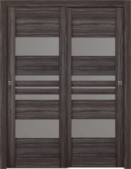 ROMI VETRO GRAY OAK BYPASS BELLDINNI MODERN INTERIOR DOOR - 2