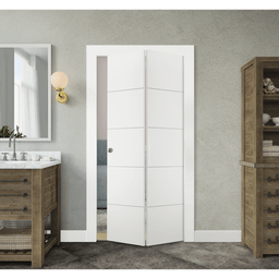 OPTIMA 4H SNOW WHITE BI-FOLD BELLDINNI MODERN INTERIOR DOOR - 2