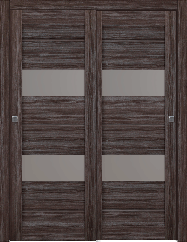 VITA VETRO GRAY OAK BYPASS BELLDINNI MODERN INTERIOR DOOR - 4