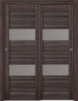 VITA VETRO GRAY OAK BYPASS BELLDINNI MODERN INTERIOR DOOR - 4