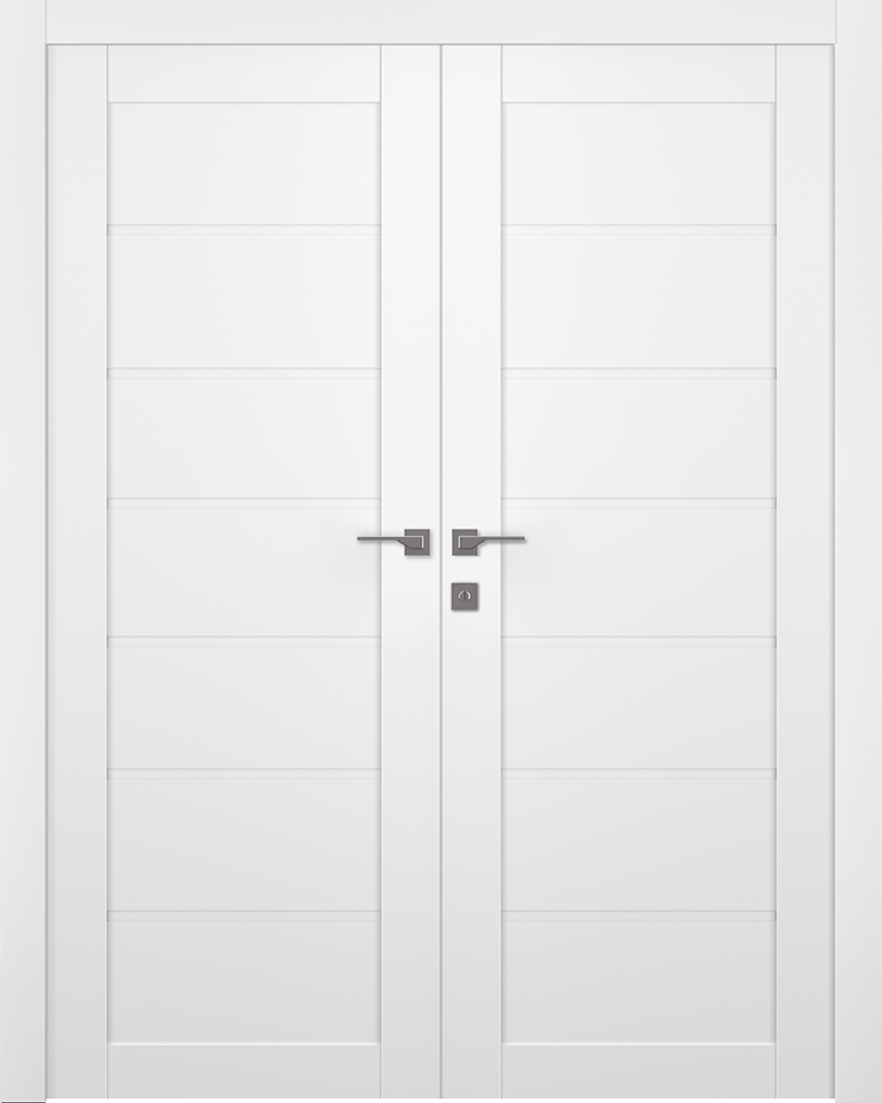 ALDA SNOW WHITE DOUBLE BELLDINNI MODERN INTERIOR DOOR - 1