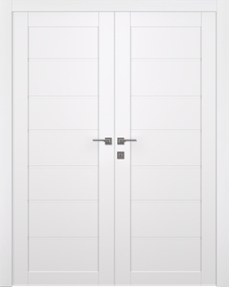 ALDA SNOW WHITE DOUBLE BELLDINNI MODERN INTERIOR DOOR - 1
