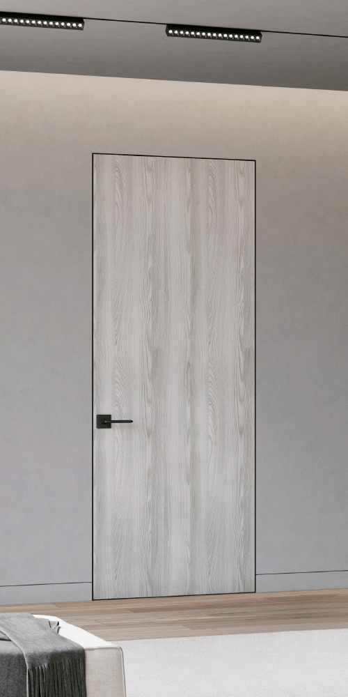 OPTIMA RIBEIRA ASH INVISIBLE METAL FRAME BELLDINNI MODERN INTERIOR DOOR - 2