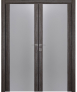 PALLADIO 202 VETRO GRAY OAK DOUBLE BELLDINNI MODERN INTERIOR DOOR - 5