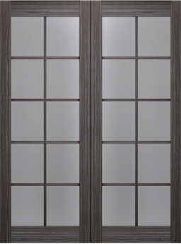 PALLADIO 10 LITE VETRO GRAY OAK DOUBLE BELLDINNI MODERN INTERIOR DOOR - 2