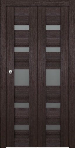 AVON 07-05 VETRO VERALINGA OAK BI-FOLD BELLDINNI MODERN INTERIOR DOOR - 1