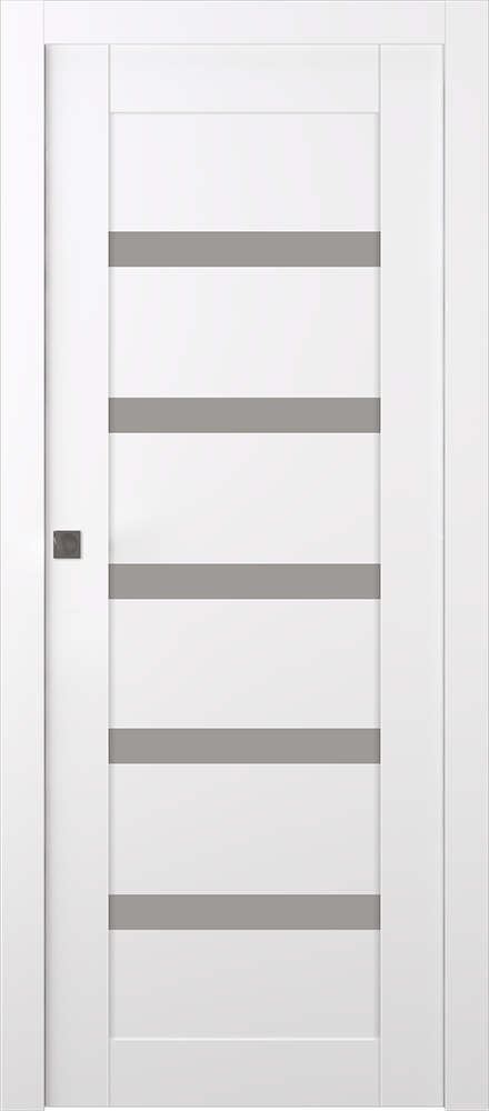 LEORA VETRO SNOW WHITE POCKET BELLDINNI MODERN INTERIOR DOOR - 1