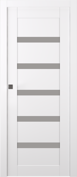 LEORA VETRO SNOW WHITE POCKET BELLDINNI MODERN INTERIOR DOOR - 1