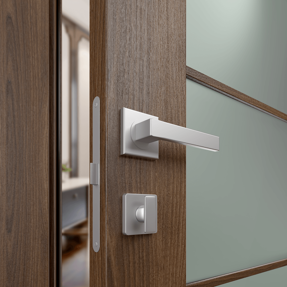 AVON 5 LITE VETRO PECAN NUTWOOD SWING DOORS BELLDINNI MODERN INTERIOR DOOR - 3