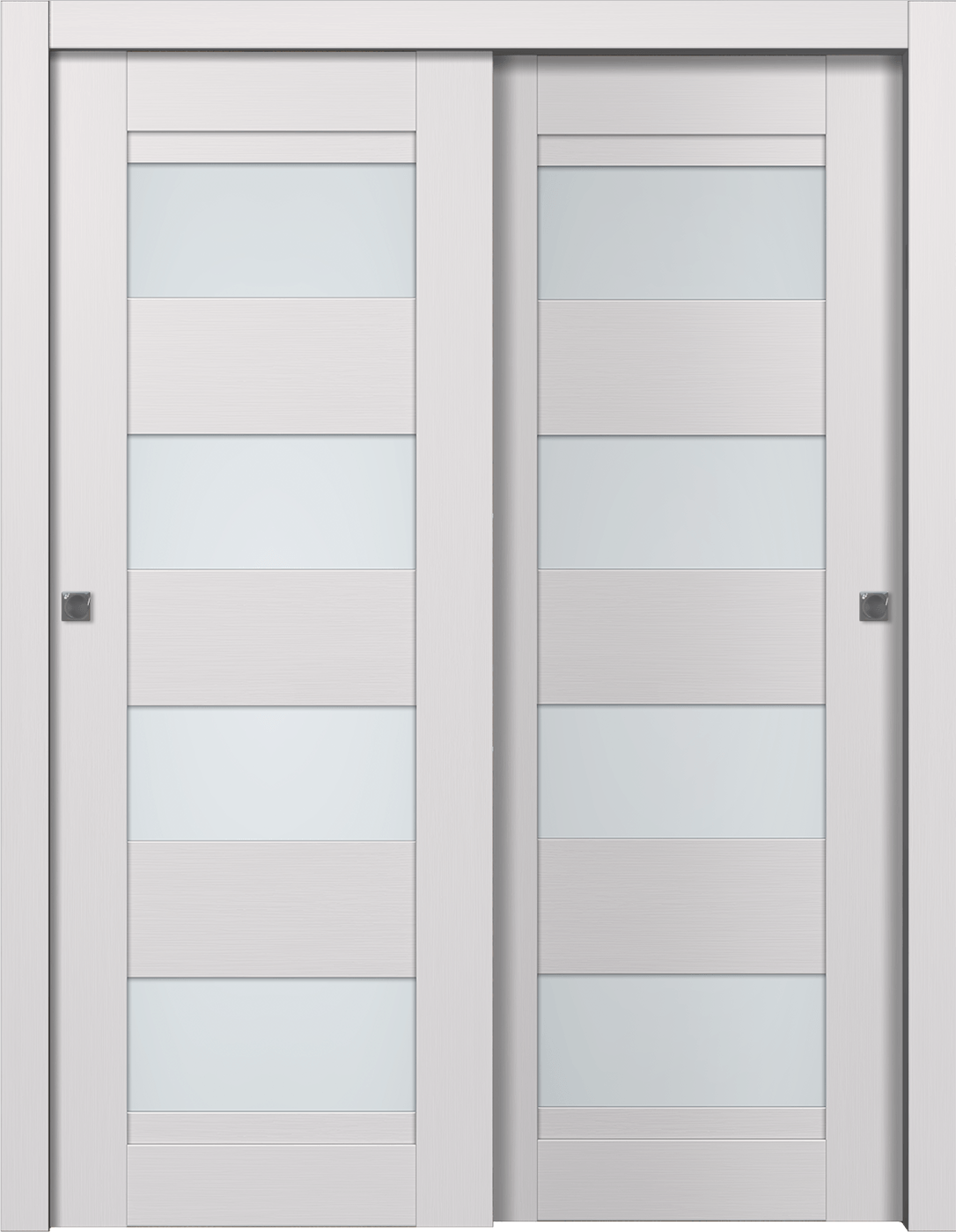 DELLA VETRO BIANCO NOBLE BYPASS BELLDINNI MODERN INTERIOR DOOR - 1
