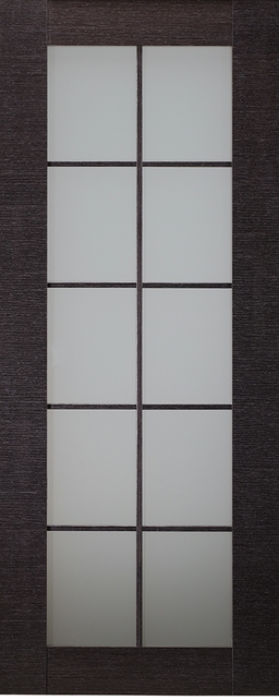 AVANTI 10 LITE VETRO BLACK APRICOT SLAB BELLDINNI MODERN INTERIOR DOOR - 1