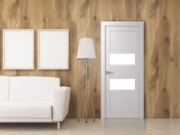 DESSA VETRO BIANCO NOBLE SWING BELLDINNI MODERN INTERIOR DOOR - 2