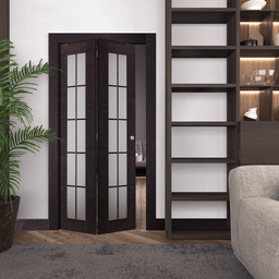 AVANTI 10 LITE VETRO BLACK APRICOT BI-FOLD BELLDINNI MODERN INTERIOR DOOR - 1