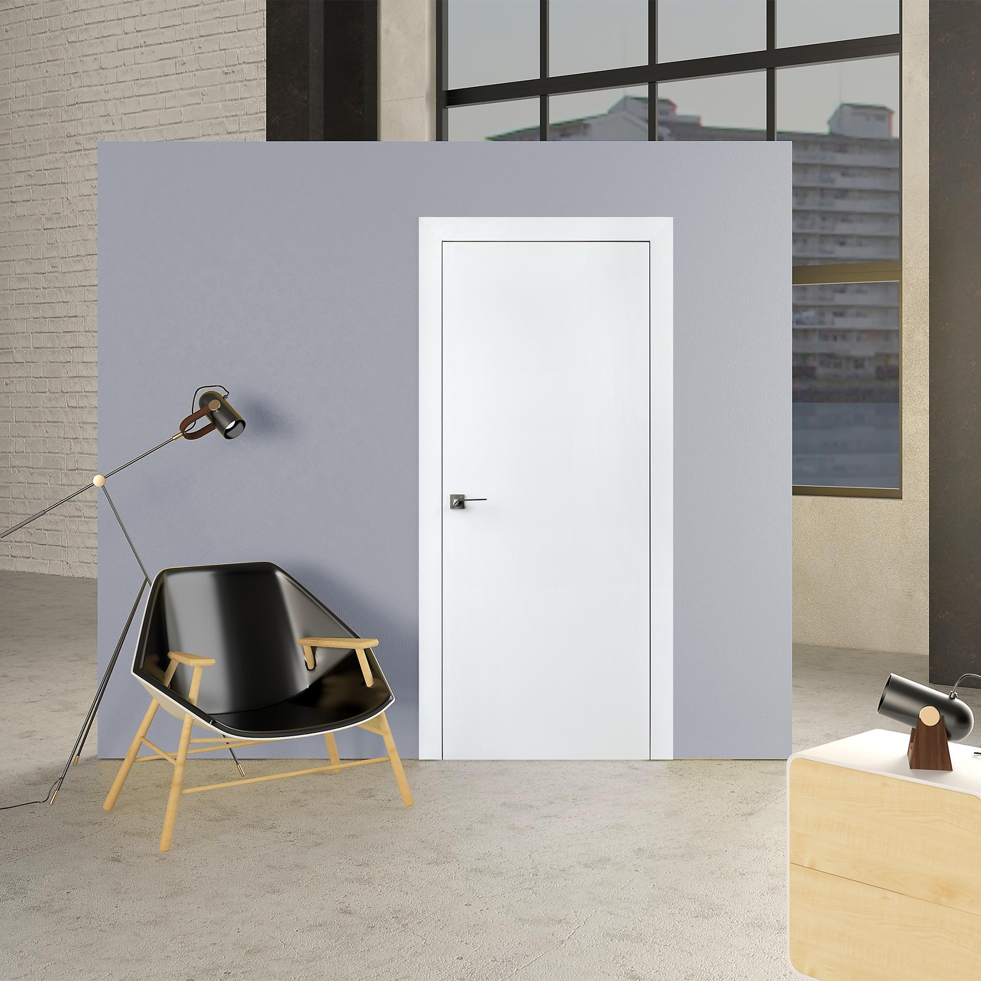 PALLADIO BIANCO NOBLE SWING DOORS BELLDINNI MODERN INTERIOR DOOR - 4