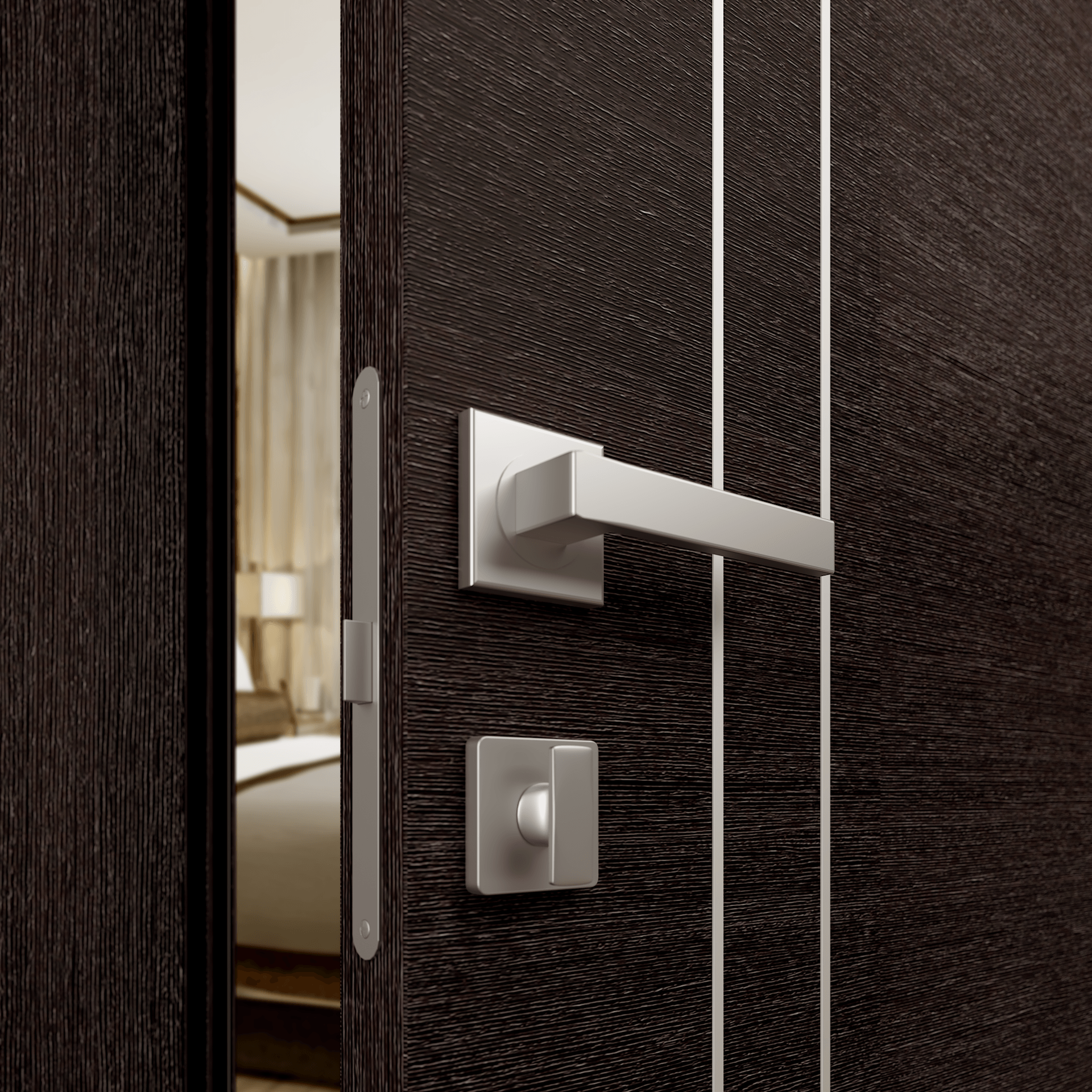 AVANTI 2V BLACK APRICOT INVISIBLE METAL FRAME BELLDINNI MODERN INTERIOR DOOR - 4