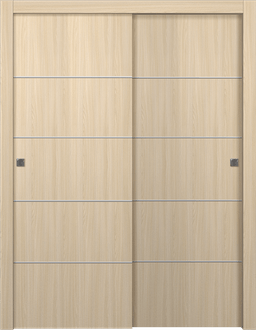 OPTIMA 4H LOIRE ASH BYPASS DOORS BELLDINNI MODERN INTERIOR DOOR - 1