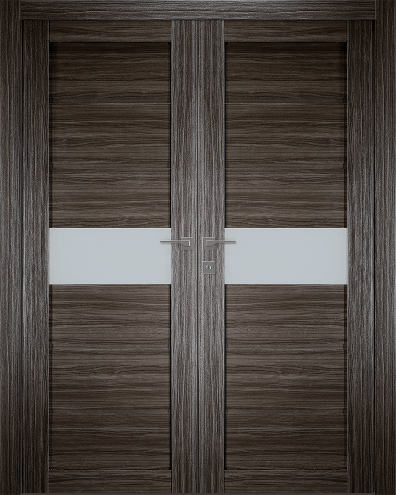 EDNA VETRO GRAY OAK DOUBLE BELLDINNI MODERN INTERIOR DOOR - 1