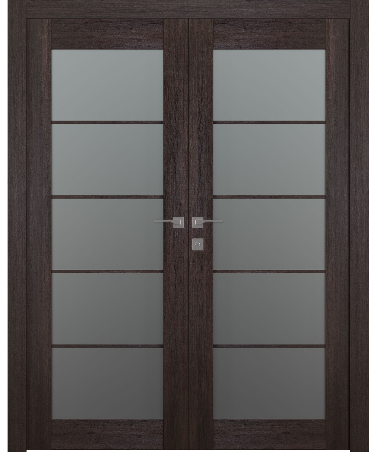 AVON 5 LITE VETRO VERALINGA OAK DOUBLE BELLDINNI MODERN INTERIOR DOOR - 3
