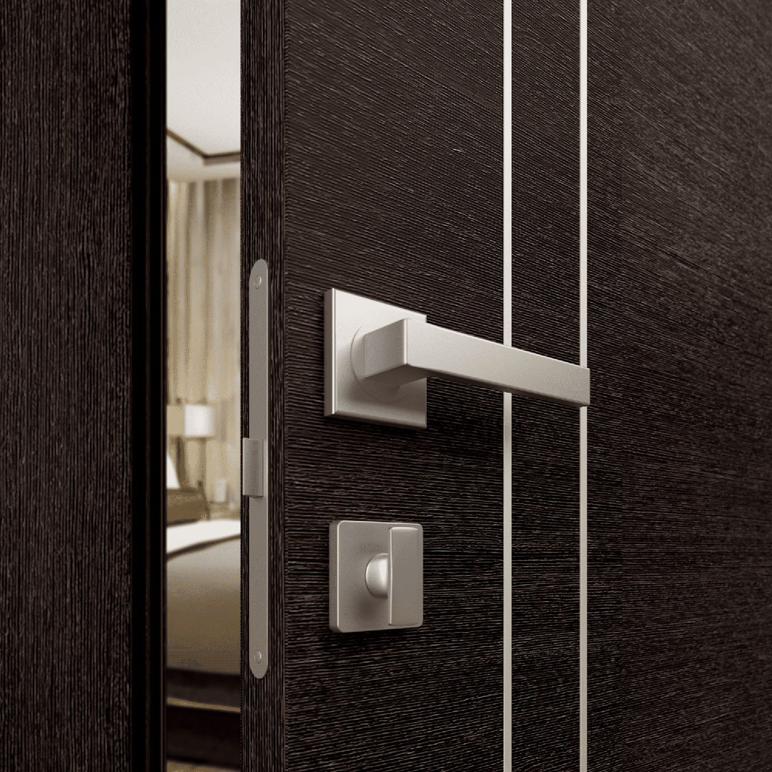 AVANTI 2V BLACK APRICOT DOUBLE BELLDINNI MODERN INTERIOR DOOR - 1