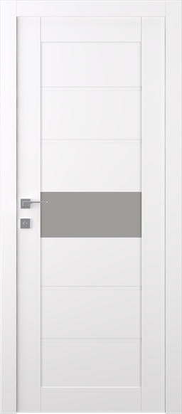 EDNA VETRO SNOW WHITE SWING BELLDINNI MODERN INTERIOR DOOR - 1