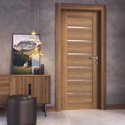 AVON 07-02 VETRO PECAN NUTWOOD BARN DOORS BELLDINNI MODERN INTERIOR DOOR - 3