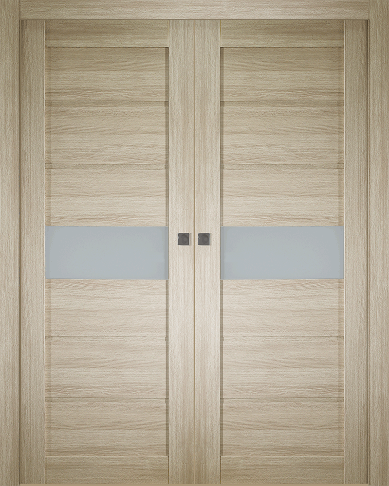 EDNA VETRO SHAMBOR DOUBLE POCKET BELLDINNI MODERN INTERIOR DOOR - 1