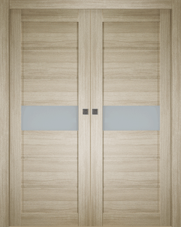 EDNA VETRO SHAMBOR DOUBLE POCKET BELLDINNI MODERN INTERIOR DOOR - 1