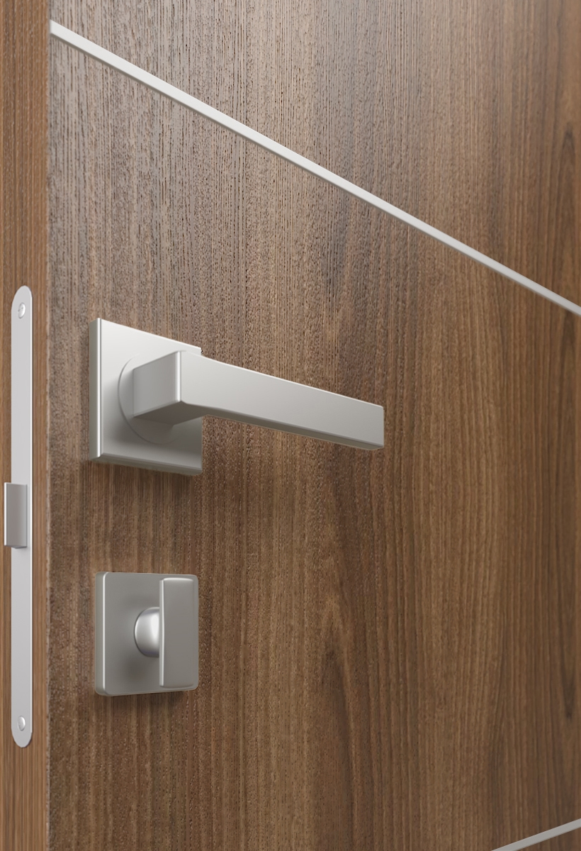 OPTIMA 2U PECAN NUTWOOD DOUBLE INVISIBLE METAL FRAME BELLDINNI MODERN INTERIOR DOOR - 3