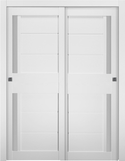 ESTA VETRO BIANCO NOBLE BYPASS BELLDINNI MODERN INTERIOR DOOR - 3