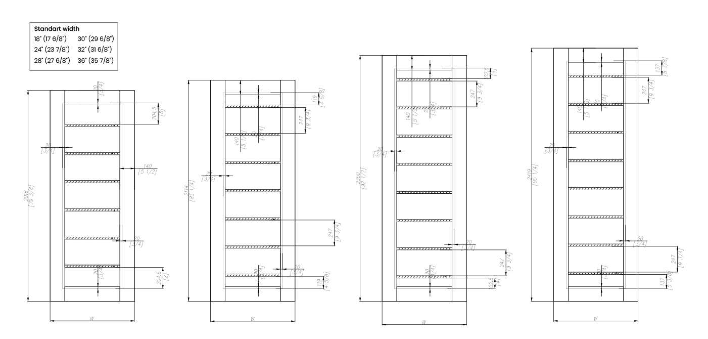 AVON 07-02 VETRO LOIRE ASH SWING DOORS BELLDINNI MODERN INTERIOR DOOR - 8