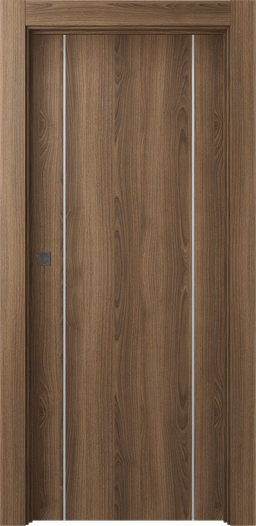 OPTIMA 2U PECAN NUTWOOD POCKET DOORS BELLDINNI MODERN INTERIOR DOOR - 1