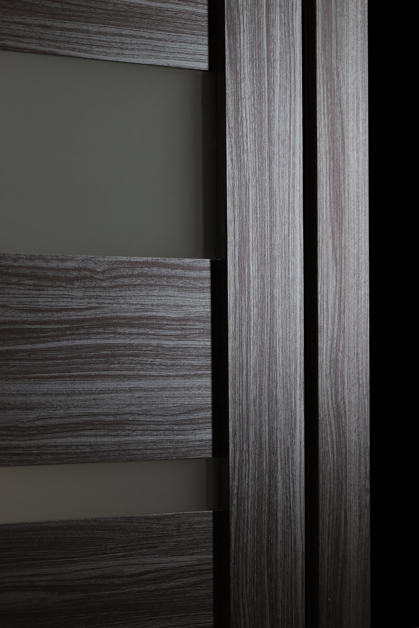 DELLA VETRO GRAY OAK BYPASS BELLDINNI MODERN INTERIOR DOOR - 2